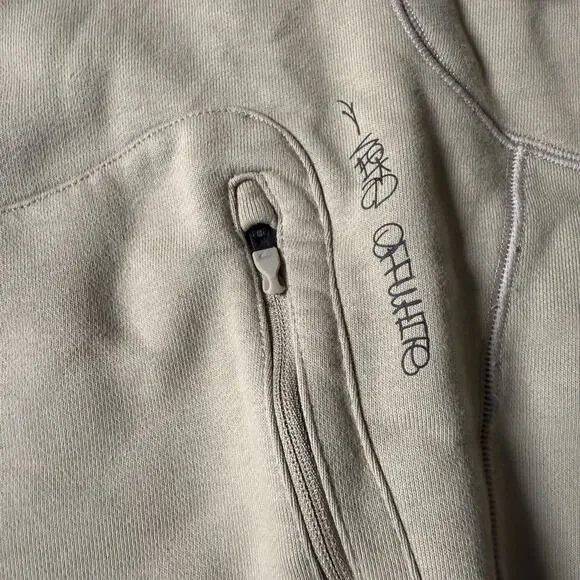 Nike x Off-White 006 Fleece Hoodie Khaki Size Large Mens